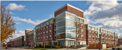 Tim Nugent Hall is a LEED certified hall and houses mostly upper-division undergraduates, and the first floor is home to the Beckwith Residential Community program for students with severe physical disabilities.